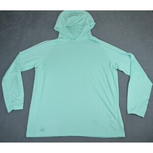 Huk Shirt Mens Sz L Light Green A1A Hoodie Lightweight Pullover Fishing Outdoor